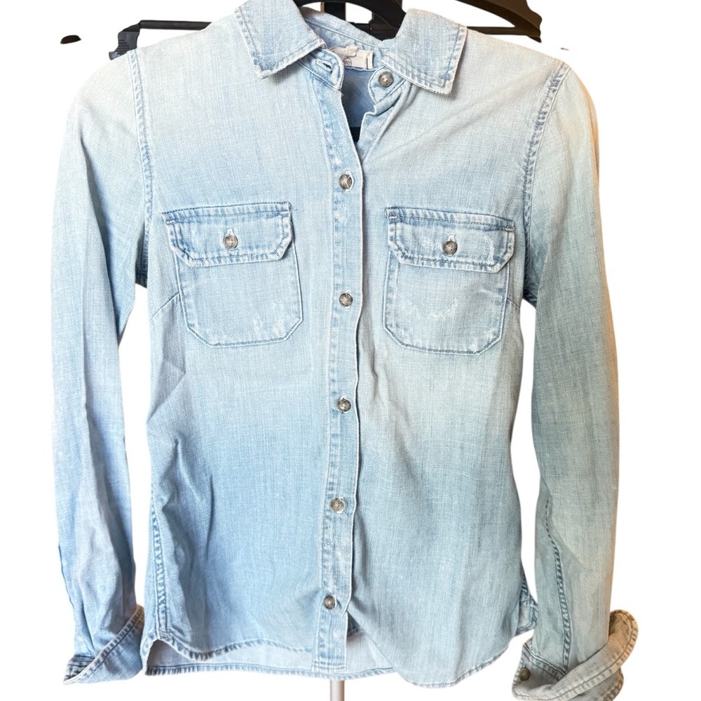 AG Adriano Goldschmied Light Blue Denim Shirt